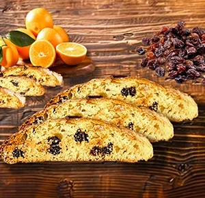 SaboresdelAbuelo: Biscotti to accompany your daily coffee - Italian Orange Raisin Biscotti – Biscotti Italiano de Naranja con Pasas de uva